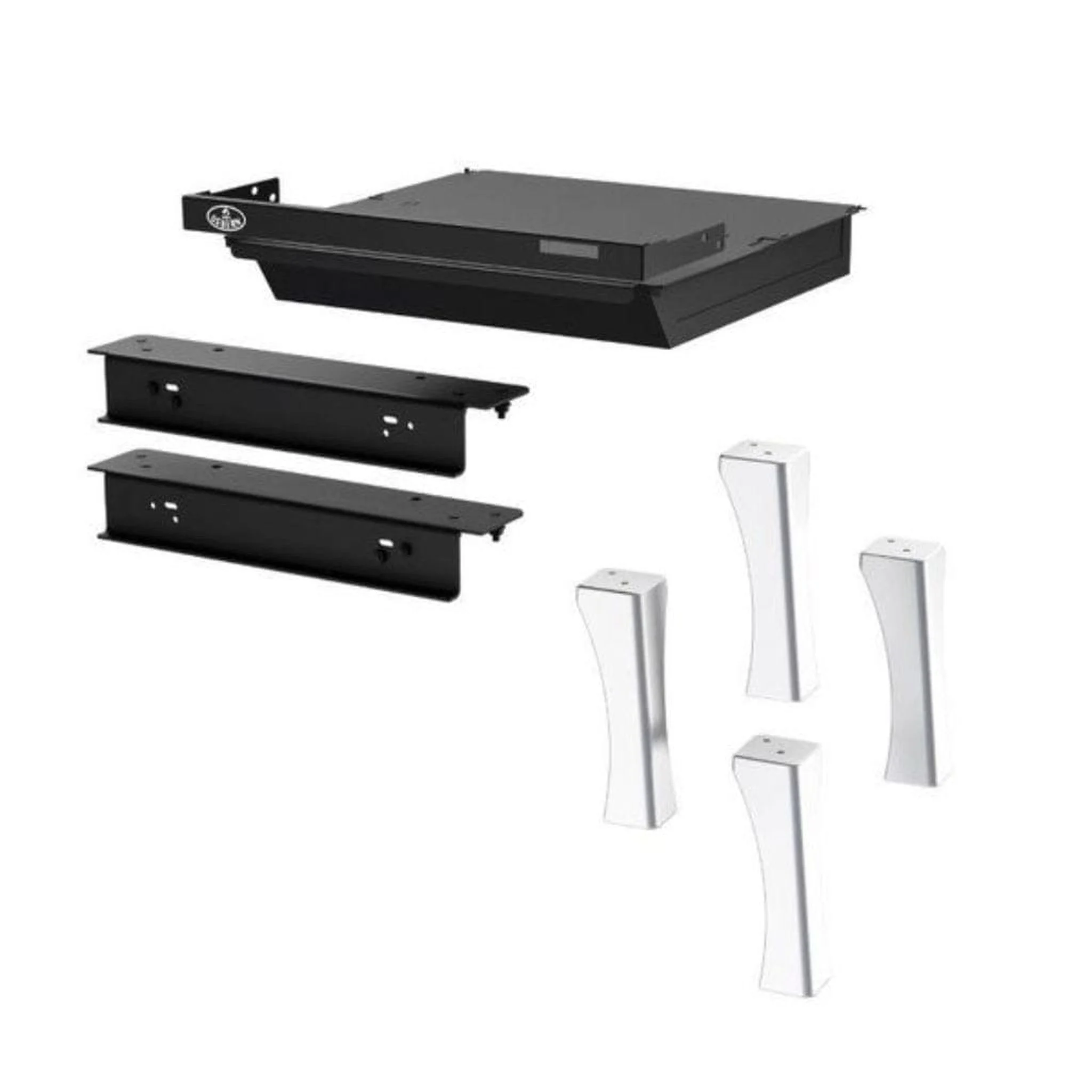 Osburn Brushed Nickel Cast Iron Straight Legs With Ash Drawer for 3300 Wood Stove