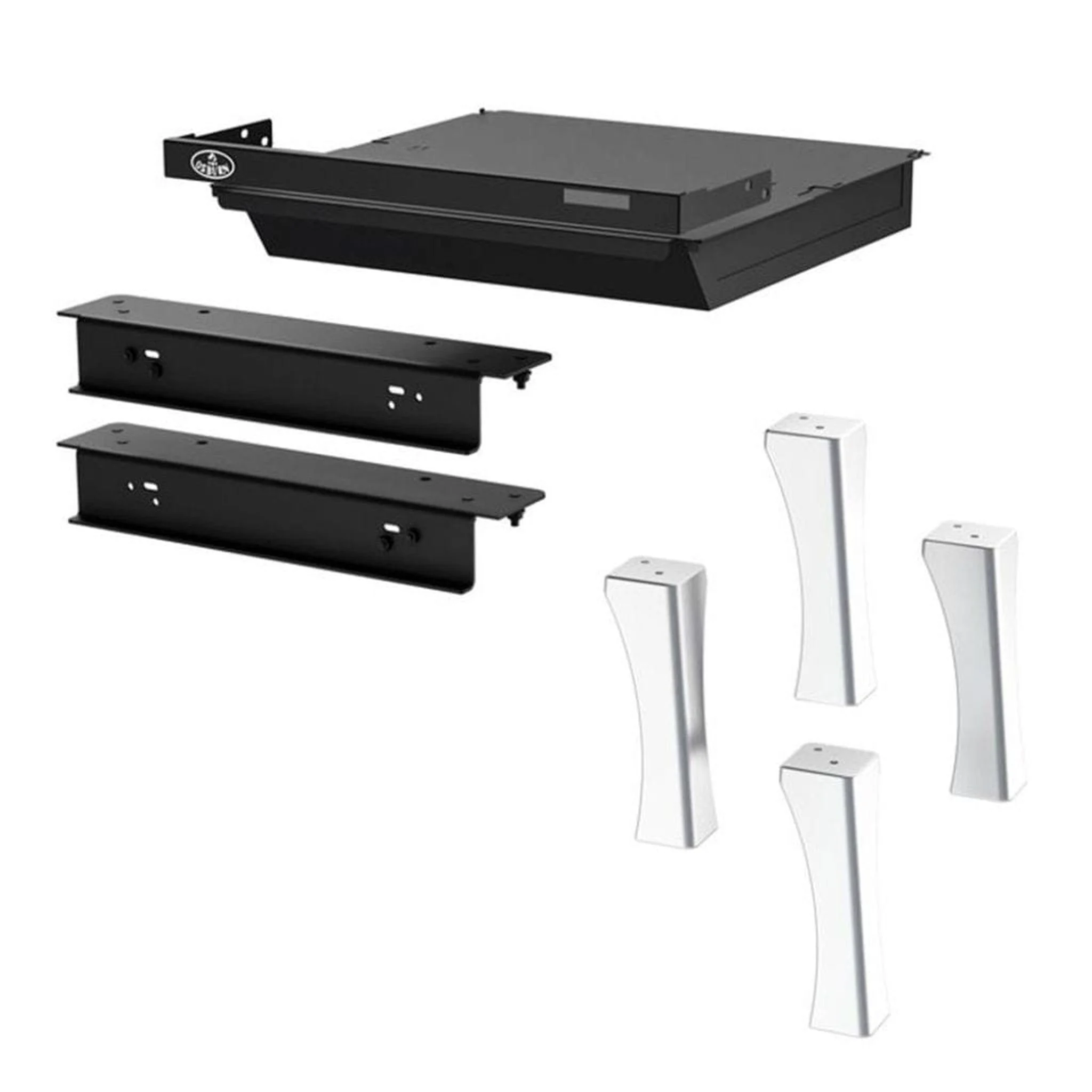 Osburn Brushed Nickel Cast Iron Structural Leg Kit With Ash Drawer for 2000 Wood Stove