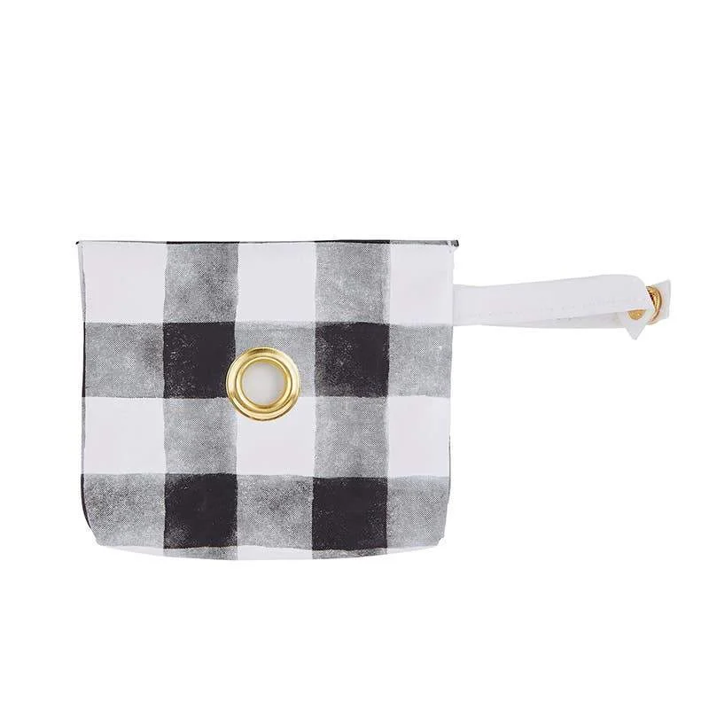Washable Paper Waste Pouch - Buffalo Check