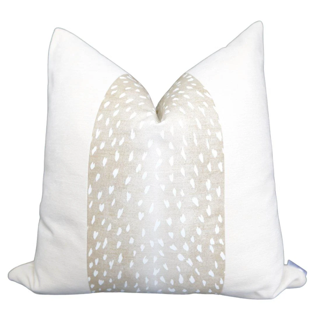 Stripe Fawn Square Pillow Cover