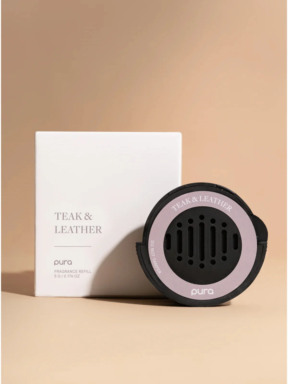 Teak & Leather Car Pura