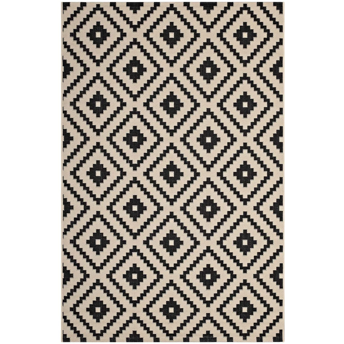 Modway Perplex Geometric Diamond Trellis Indoor and Outdoor Area Rug