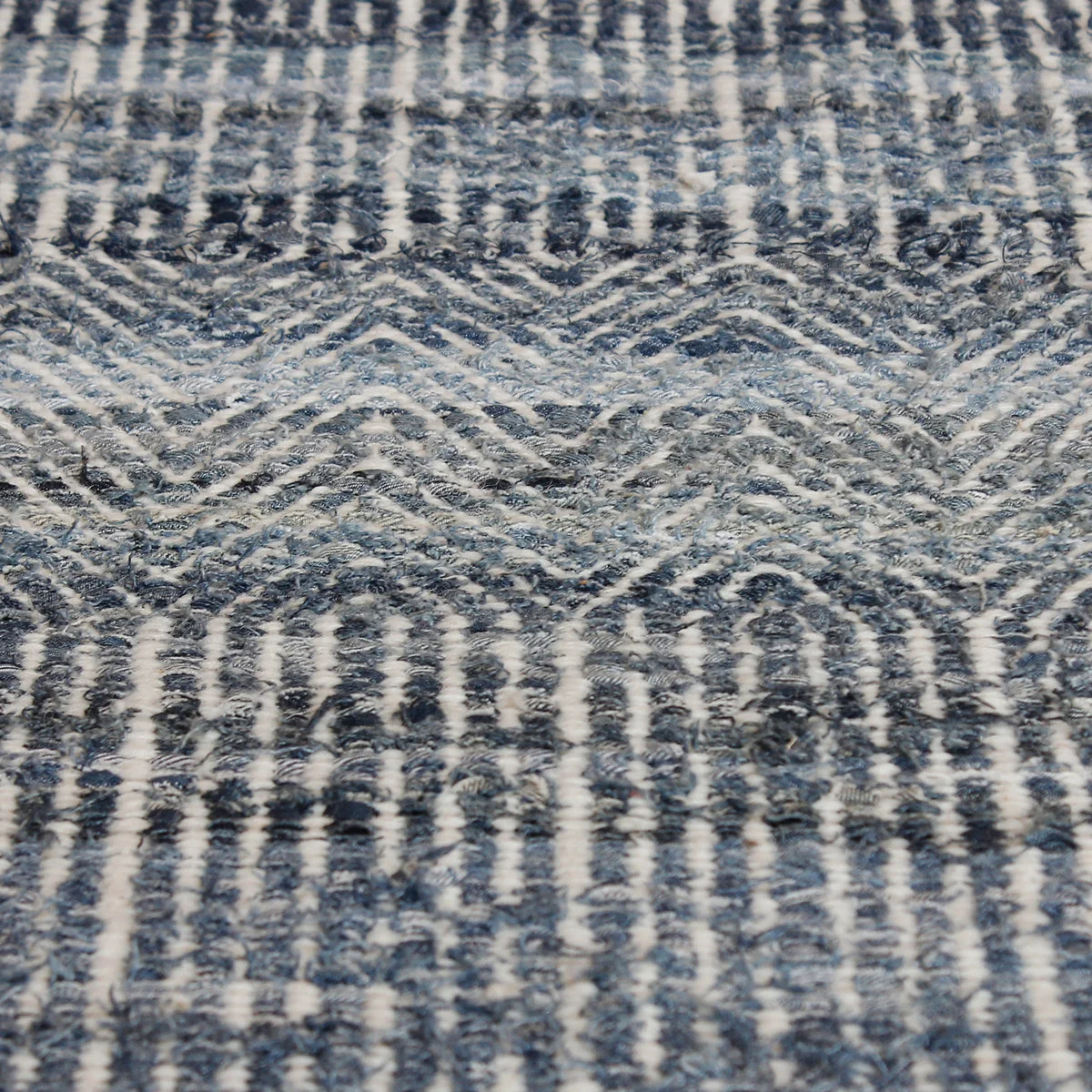 Uttermost 71085-5 Bolivia Blue 5 X 8 Rug in Hand Woven Wool and Rescued Denim