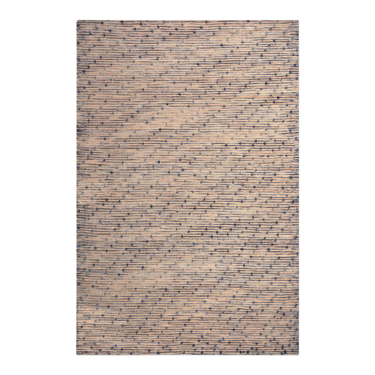 Uttermost Modern Imara 5' x 8' Navy Wool Area Rug with Natural Hemp, Handwoven Indoor Decorative Floor Rug