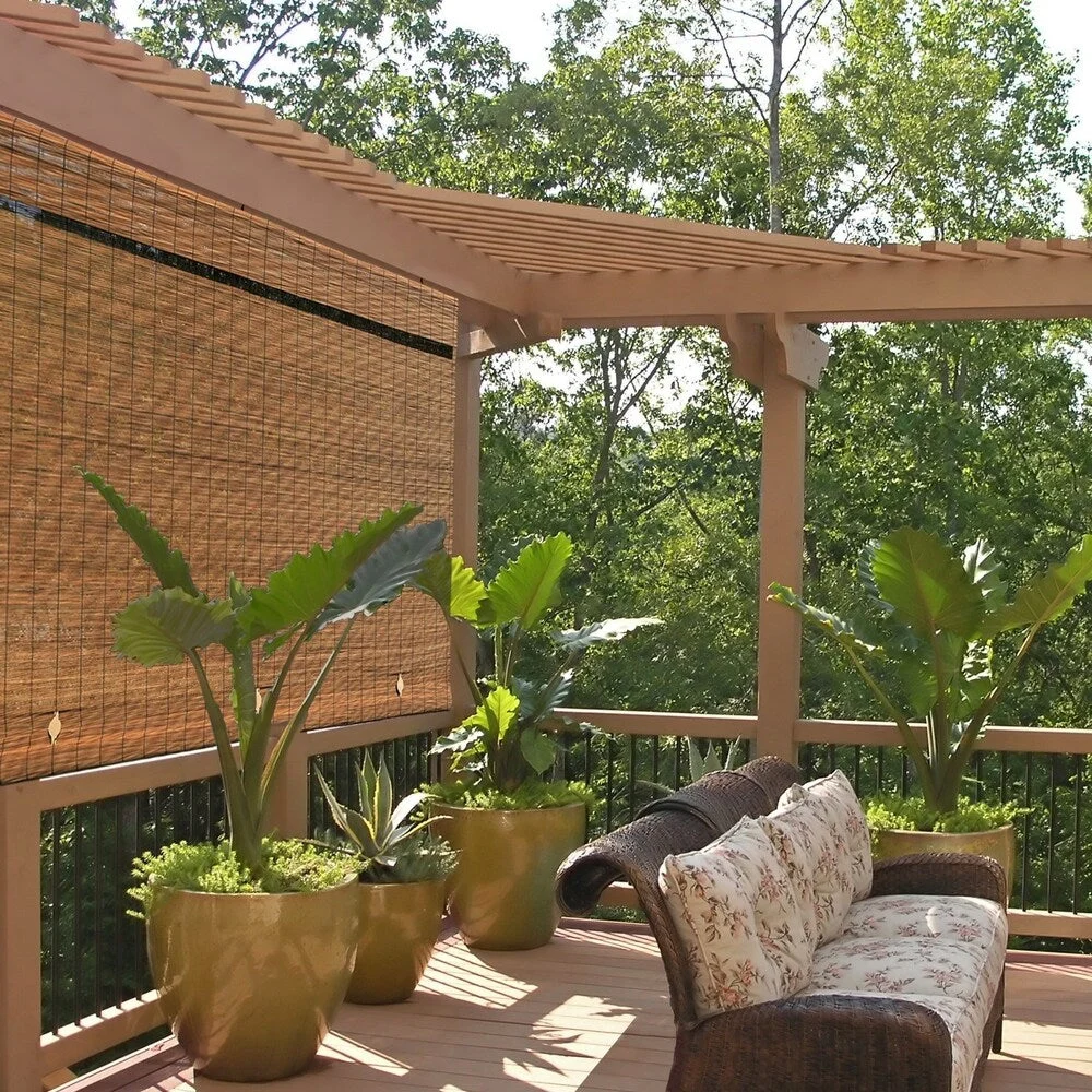 Radiance Fruitwood Imperial Matchstick Cord-free Outdoor Blinds