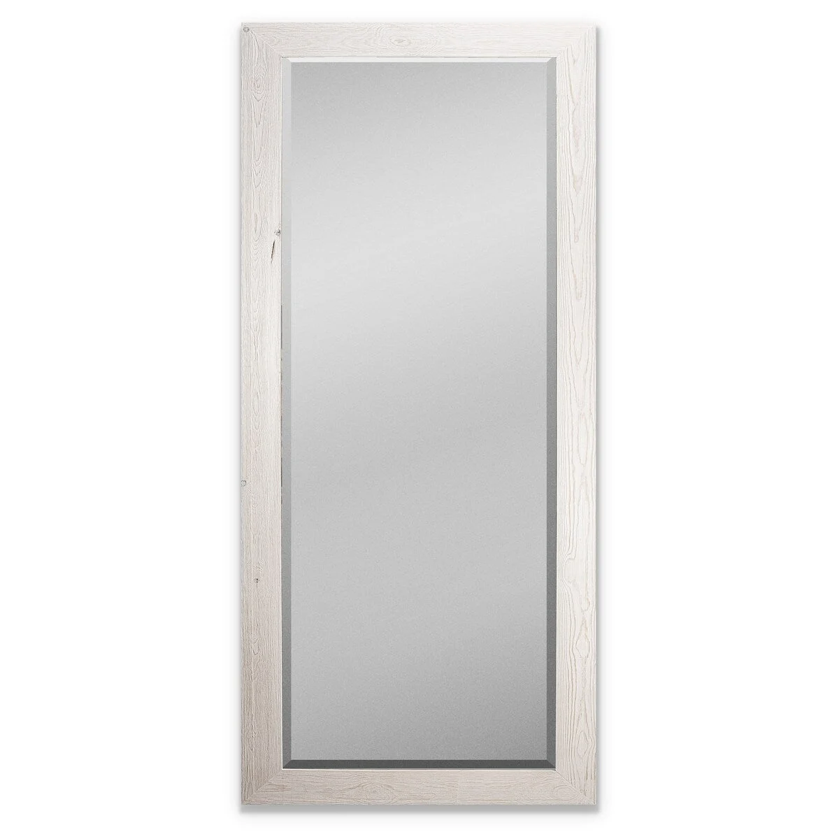 Barnwood Wood Full Length Mirror - Distressed White- 62X27