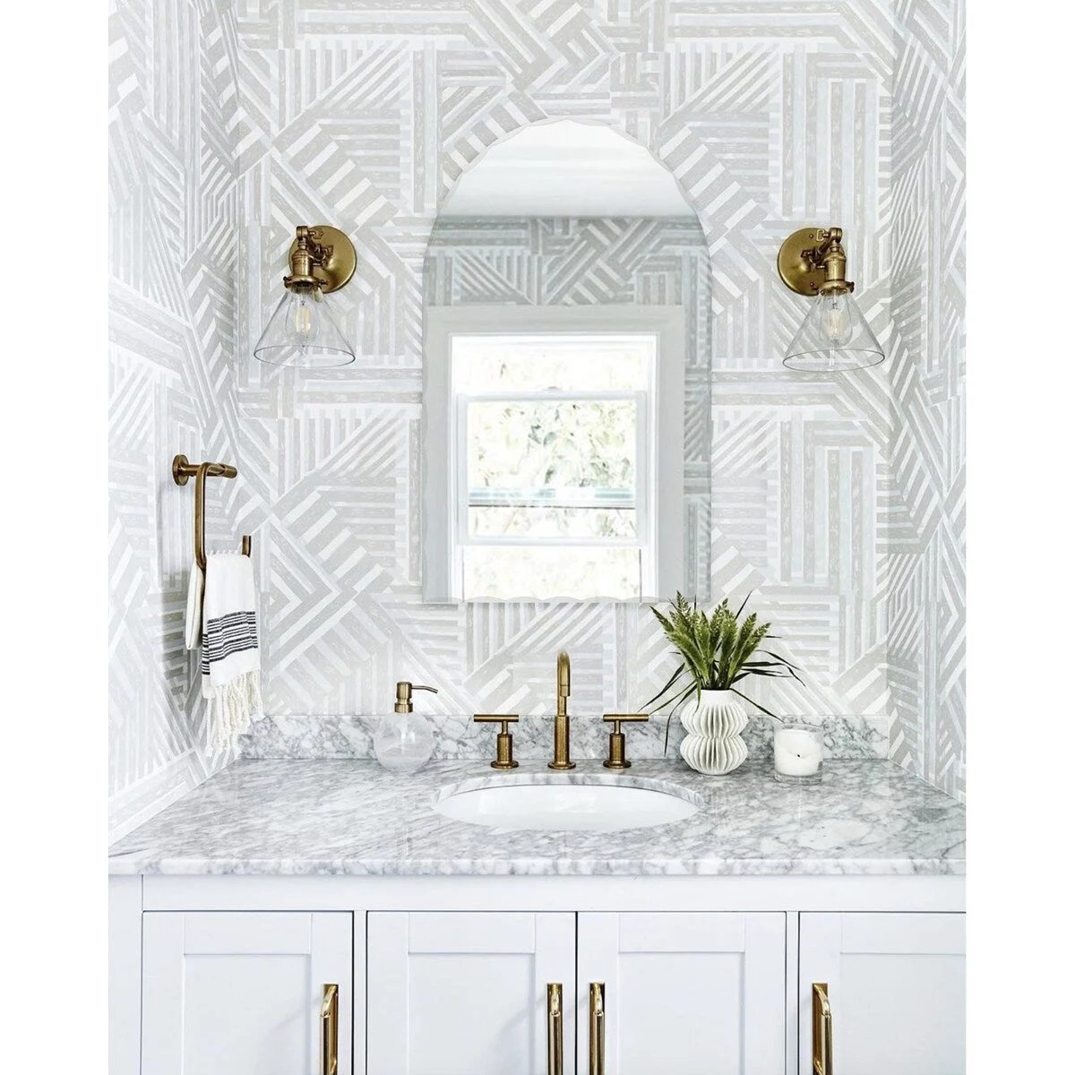 Rita Arch Modern Frameless Bathroom Vanity Mirror