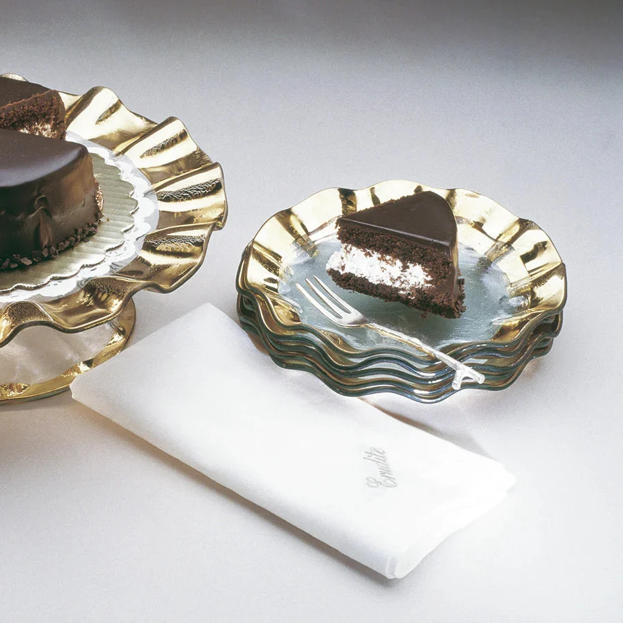 Annieglass Ruffle Salad Plate