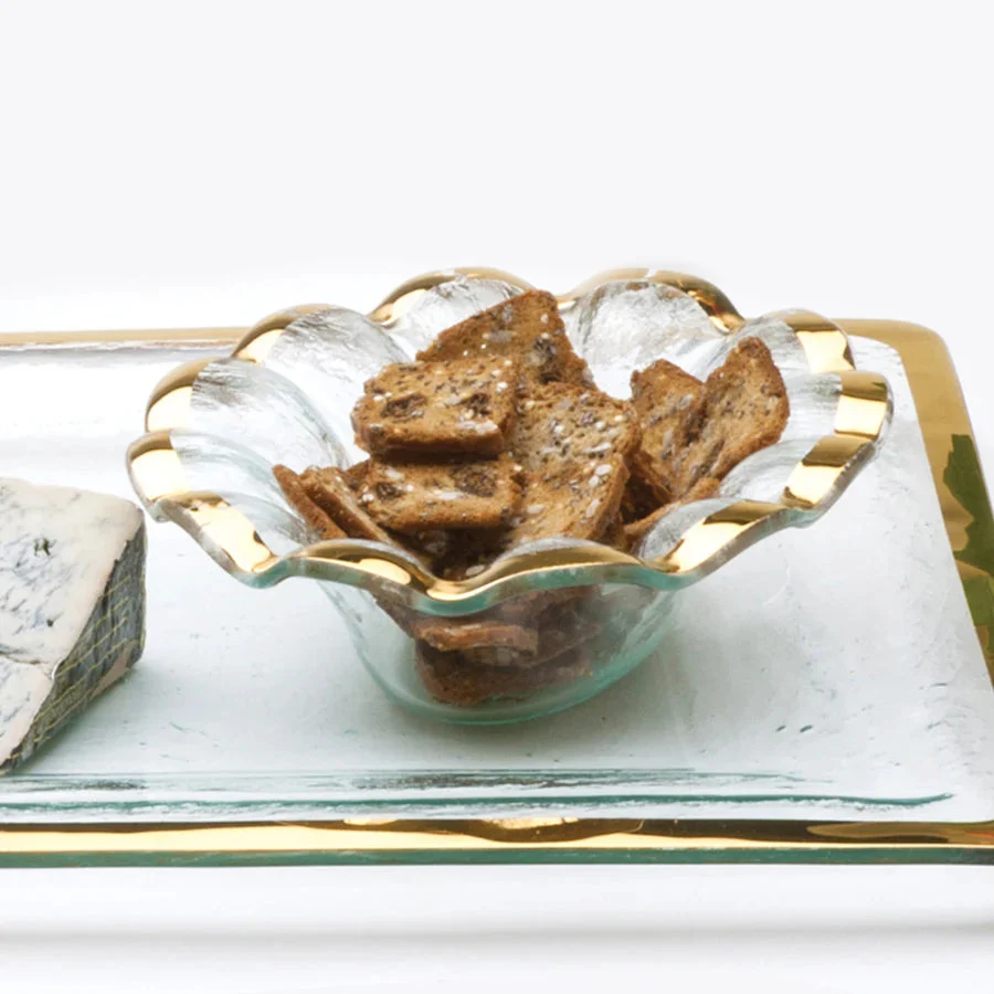 Annieglass Ruffle Dip Bowl