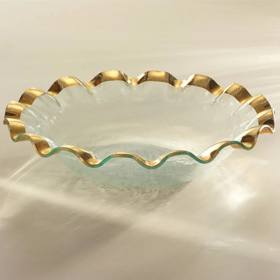 Annieglass Ruffle Large Salad Bowl
