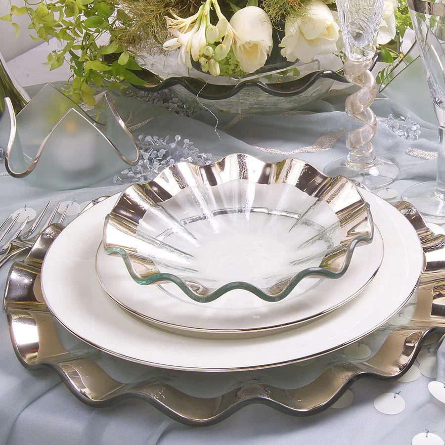 Annieglass Ruffle Edge Glass Bowl