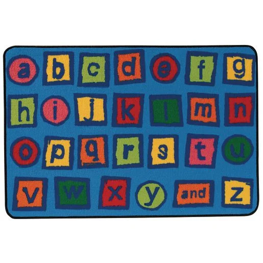 Carpets for Kids Alphabet Blocks Value Learning Rug, Rectangle