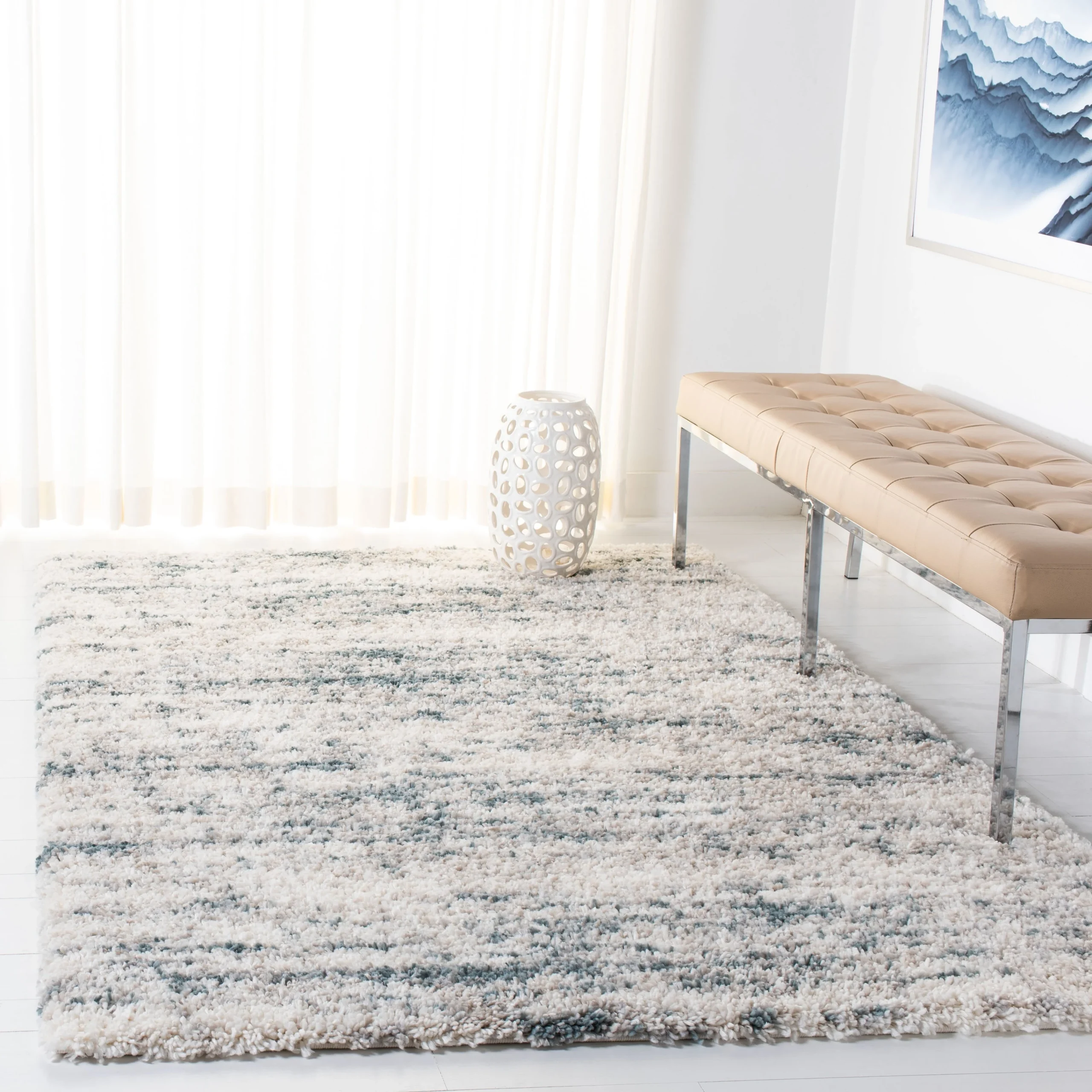 SAFAVIEH Fontana Shag Sadet Modern Abstract 2-inch Thick Rug