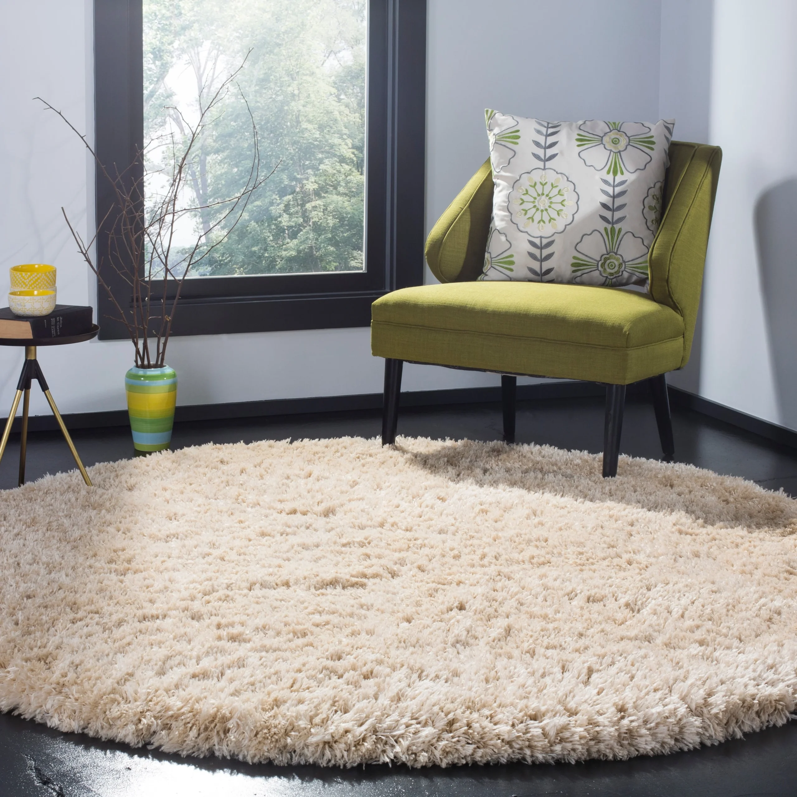 SAFAVIEH Polar Shag Alabama Glam Solid 3-inch Extra Thick