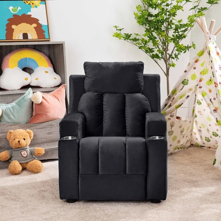 Magic Seats for Superheroes Princesses, Super Deluxe Kids Recliner with Footrest, Headrest, 2 Cup Holders
