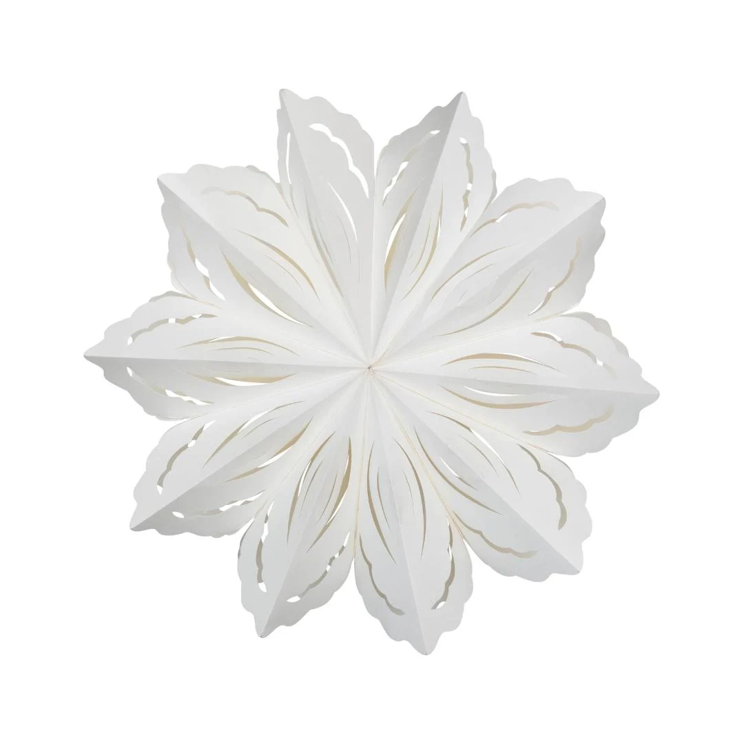 25" White Paper Snowflake Ornament