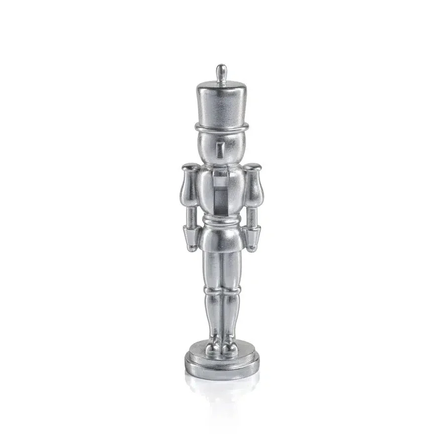 Silver Metallic Decorative Nutcracker // 3 Sizes