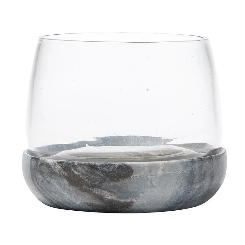 Small Grey Marble & glass Bowl Chiller