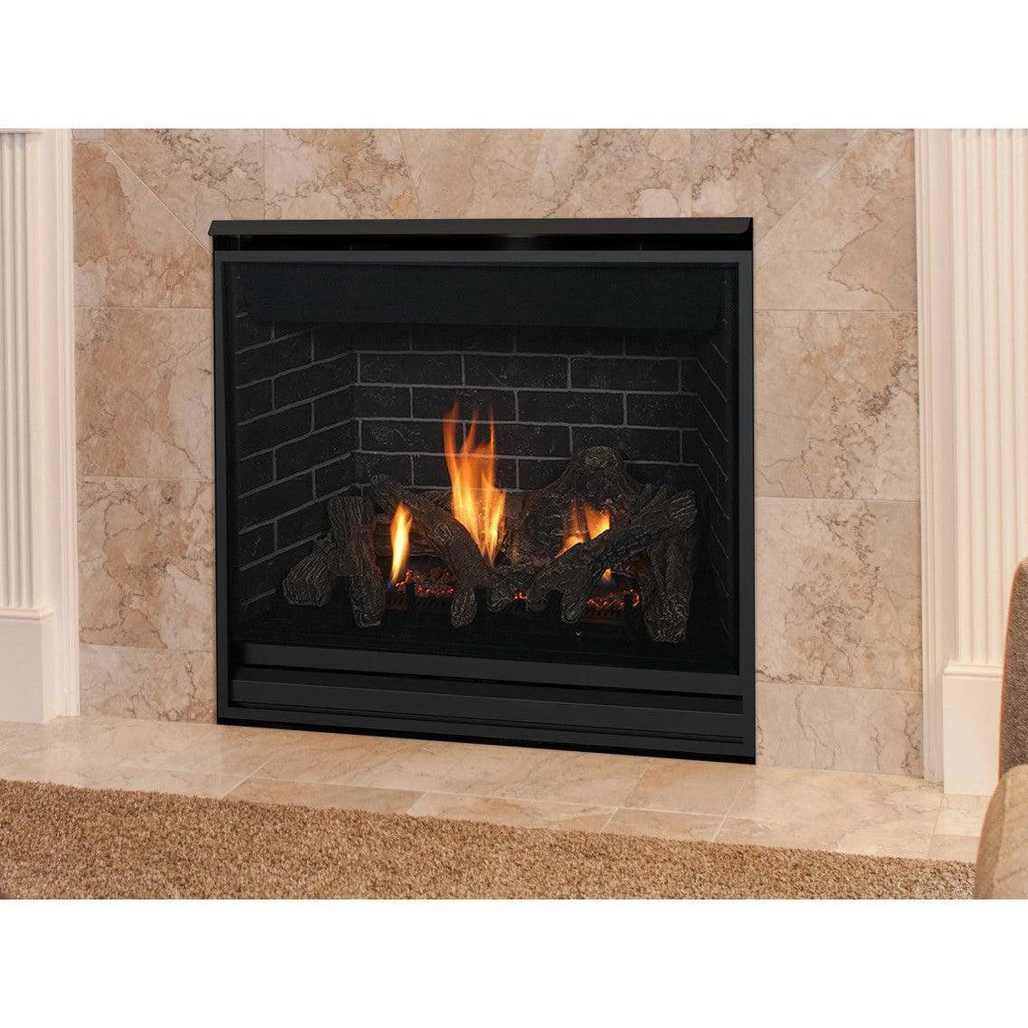 Superior DRT3045 45" Mid-Size Traditional Top/Rear Direct Vent Propane Gas Fireplace With Electronic Ignition