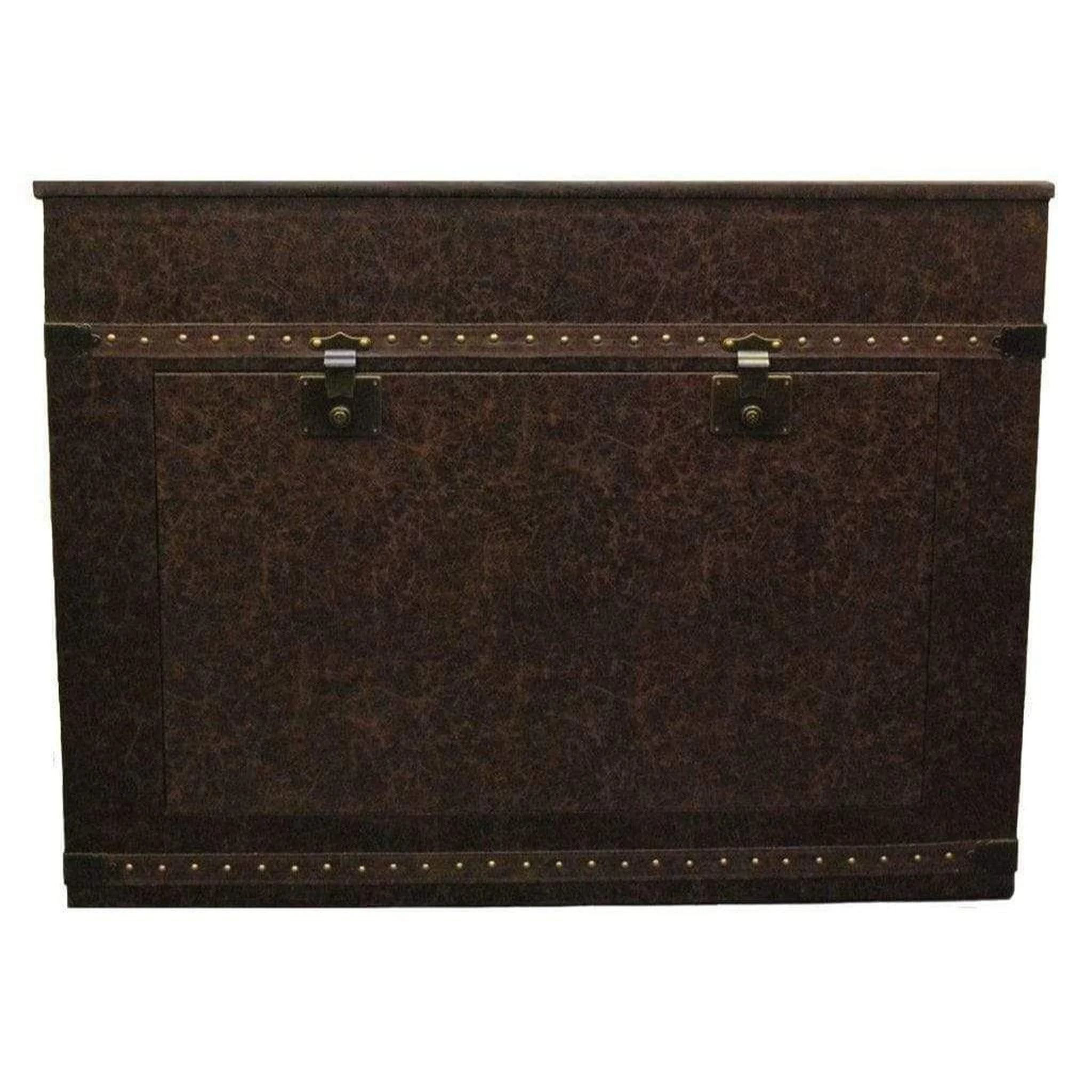 Touchstone Elevate Leather Vintage Trunk Smart TV Lift Cabinet for 48" Flat Screen TVs With SRV Smart WiFi Lift