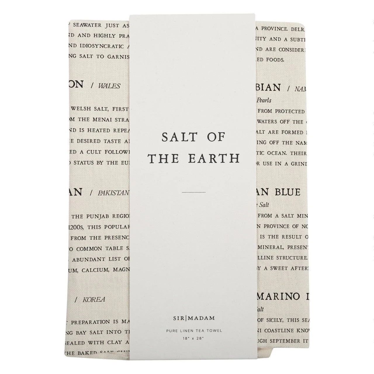 Salt of the Earth Pure Linen Tea Towel