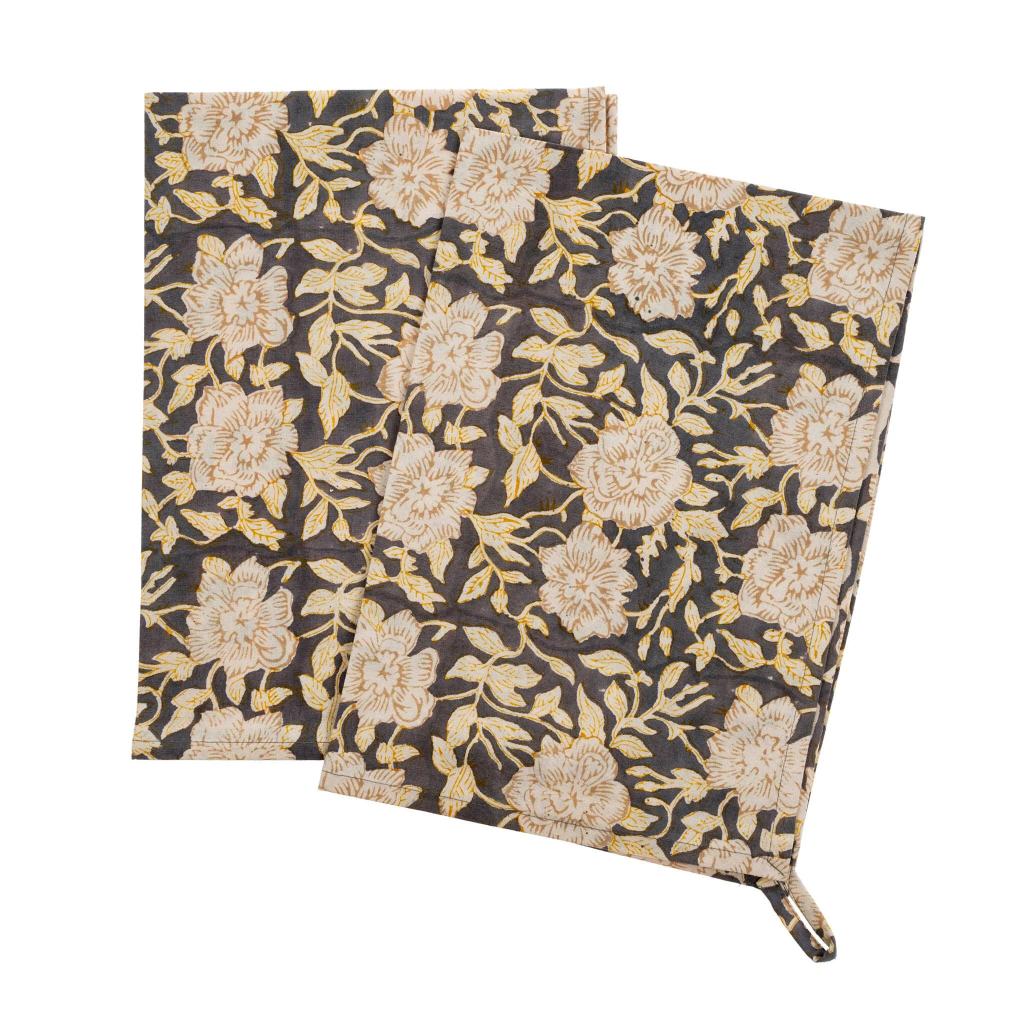 Wildflower Block Print Tea Towels