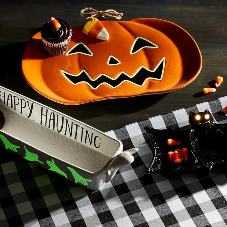 Jack-O-Lantern Glow Platter