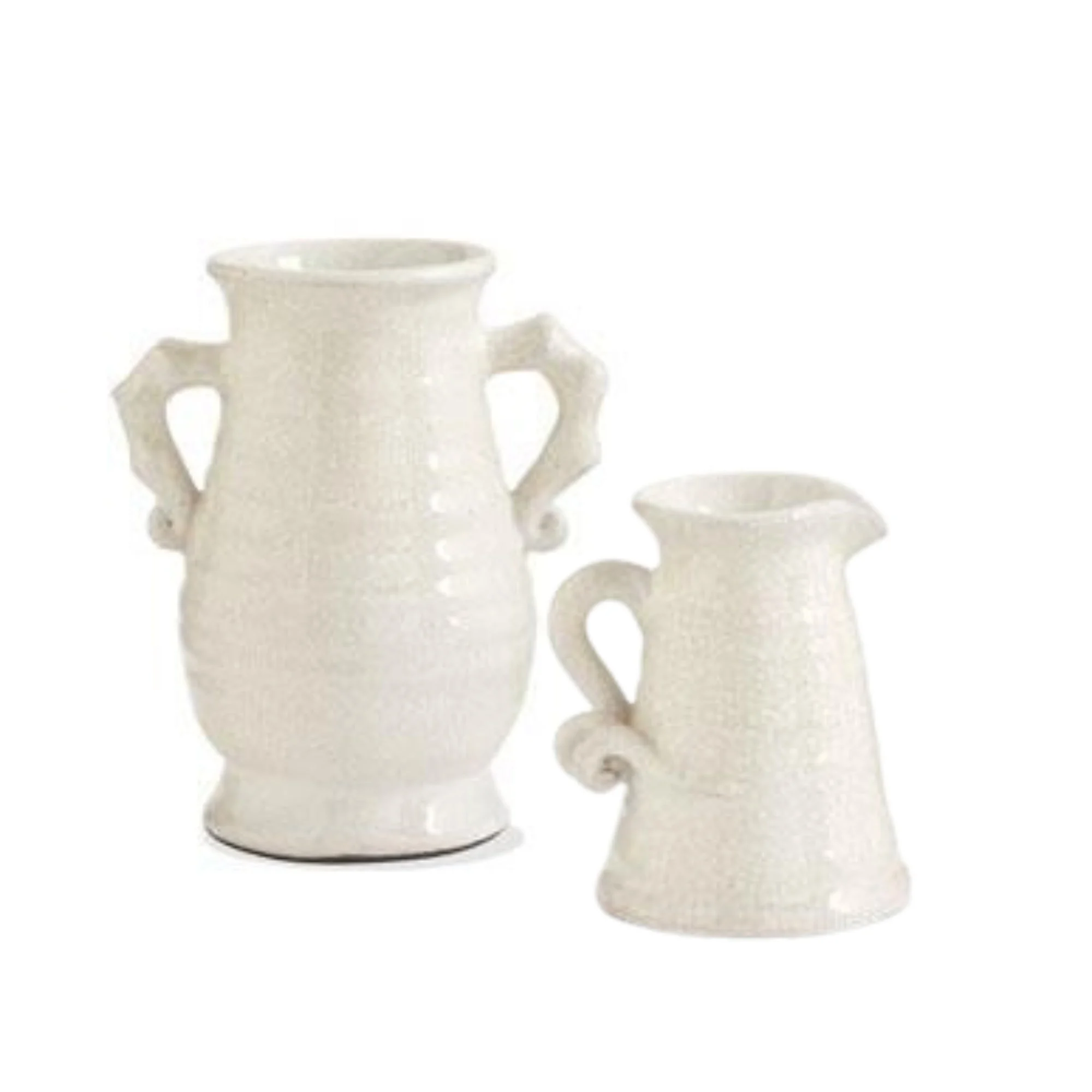 European Glazed White Pitcher // 2 Sizes