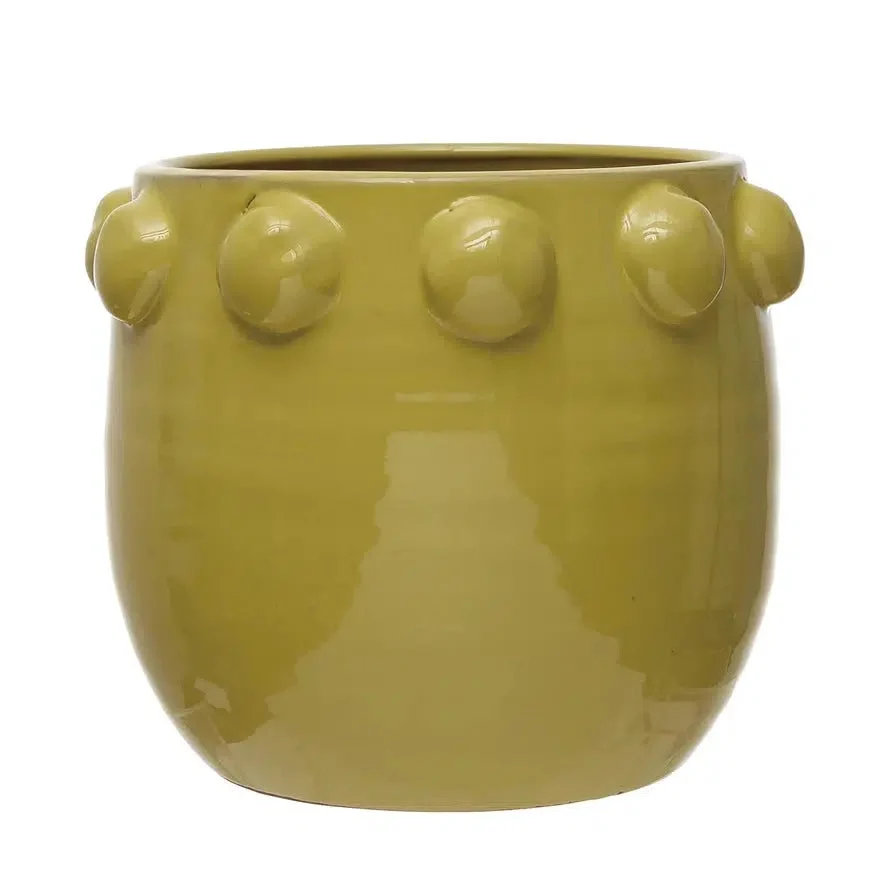 Large Fem Rosa Hobnail Pot // Chartreuse