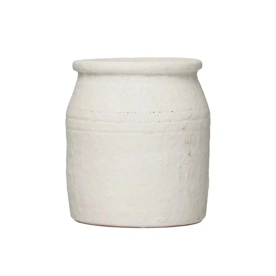 White Coarse Terracotta Crock