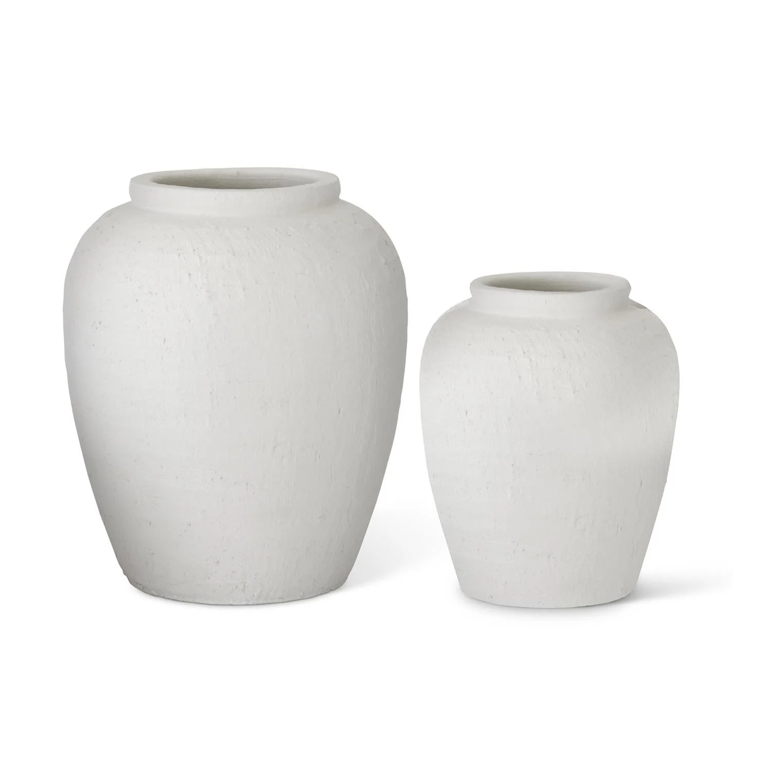 White Terracotta Vase // 2 Sizes