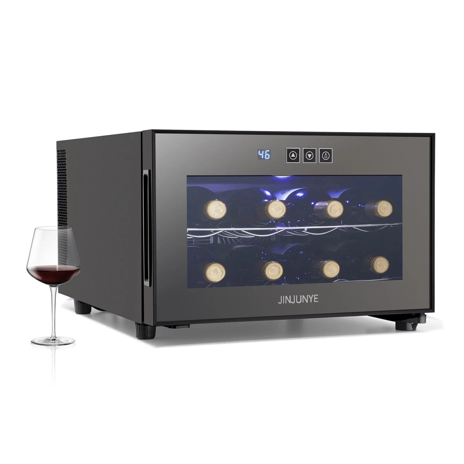 Versatile 8 - bottle Beverage Cooler(46 - 66°F): Sleek Design and Ultra - quiet Operation for Home Use