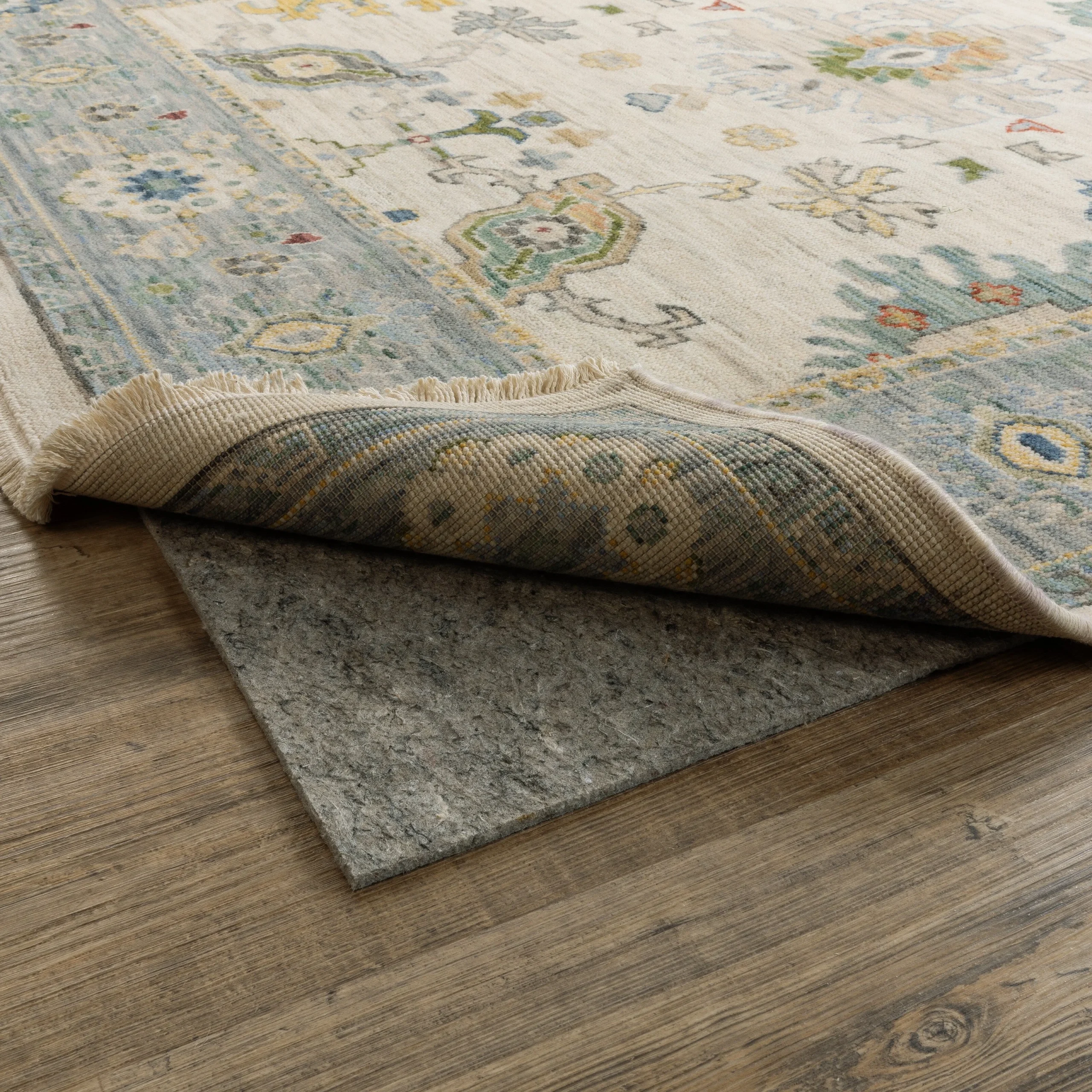 Vista Home Reverisble Cusioned Multi-Surface Indoor Rug Pad. - Grey
