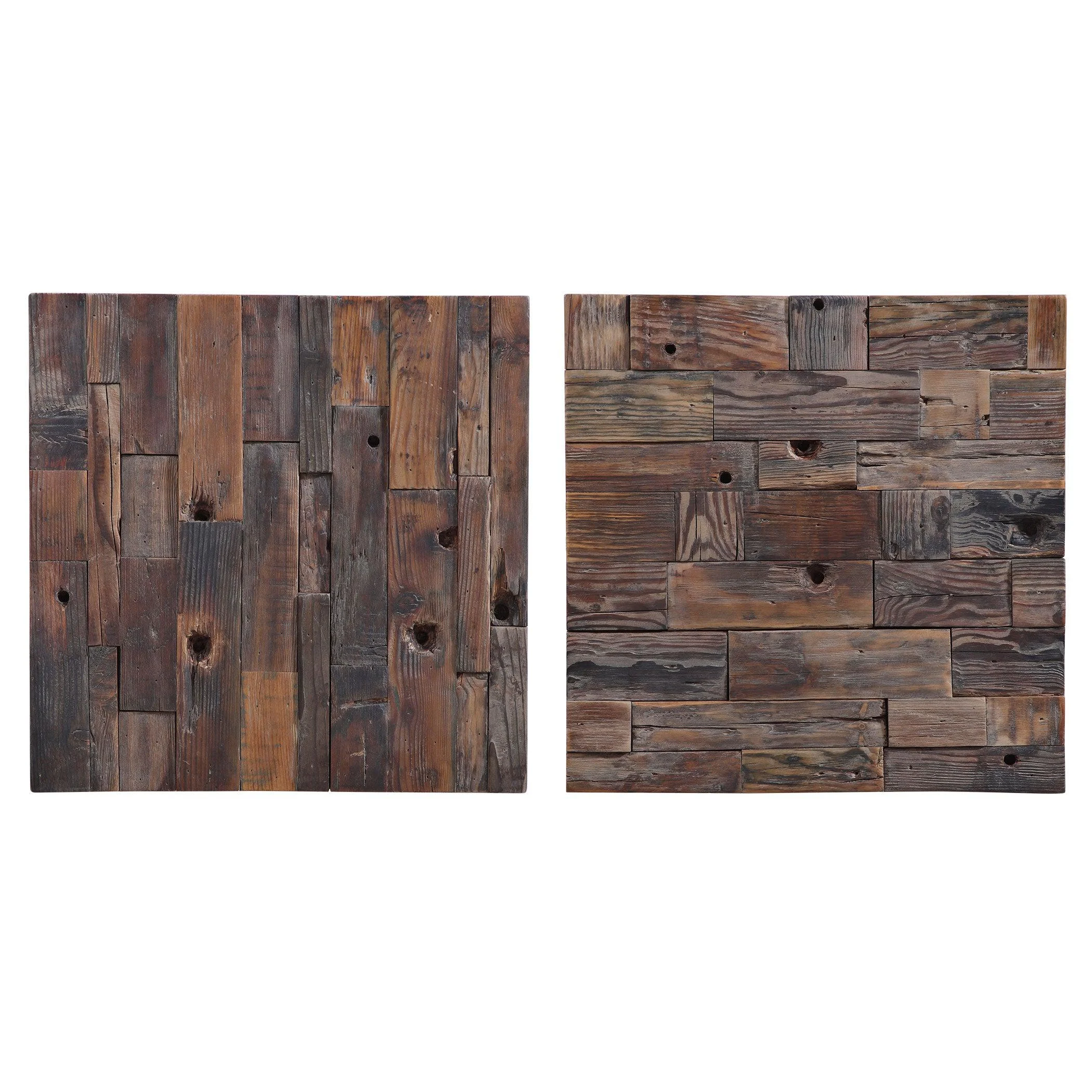 Astern Wood Wall Decor // Set of 2