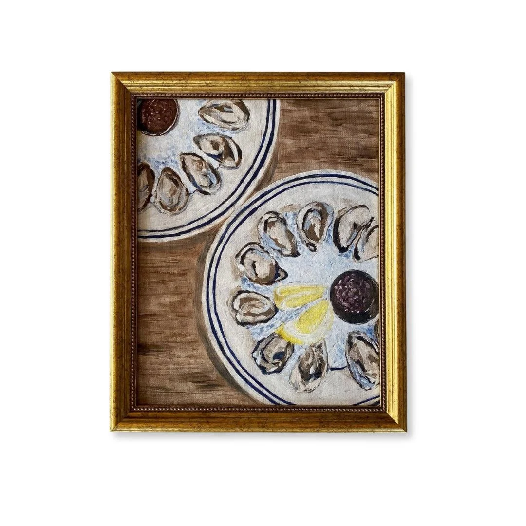 Bon Appetit Oysters Art Print// 8" x 10"