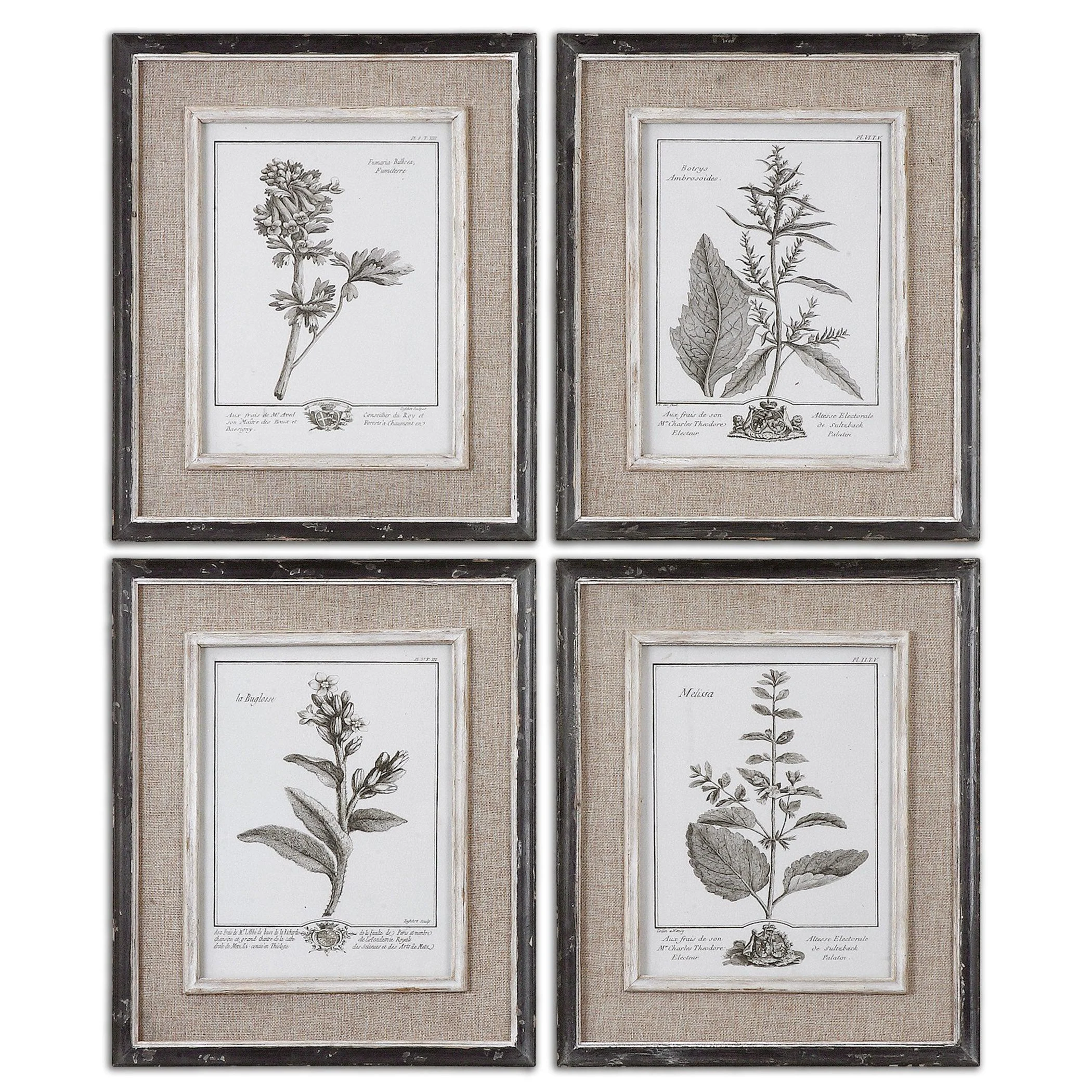 Casual Grey Study Framed Art // Set of 4
