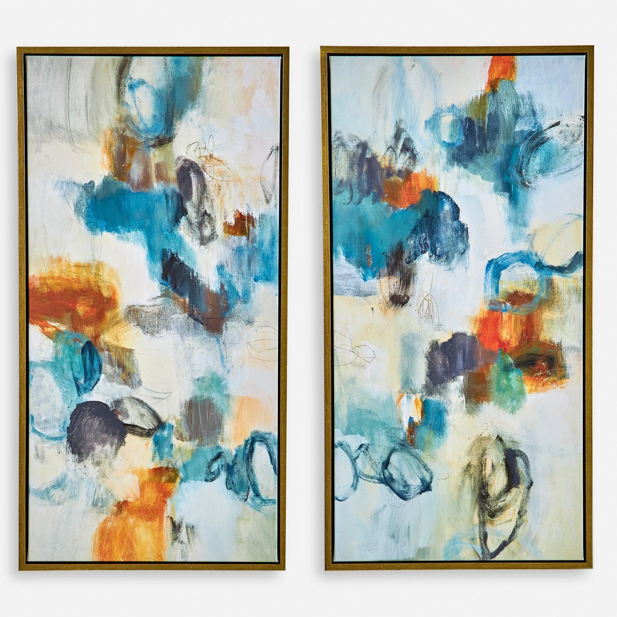 Casual Moments Framed Abstract Art // Set of 2