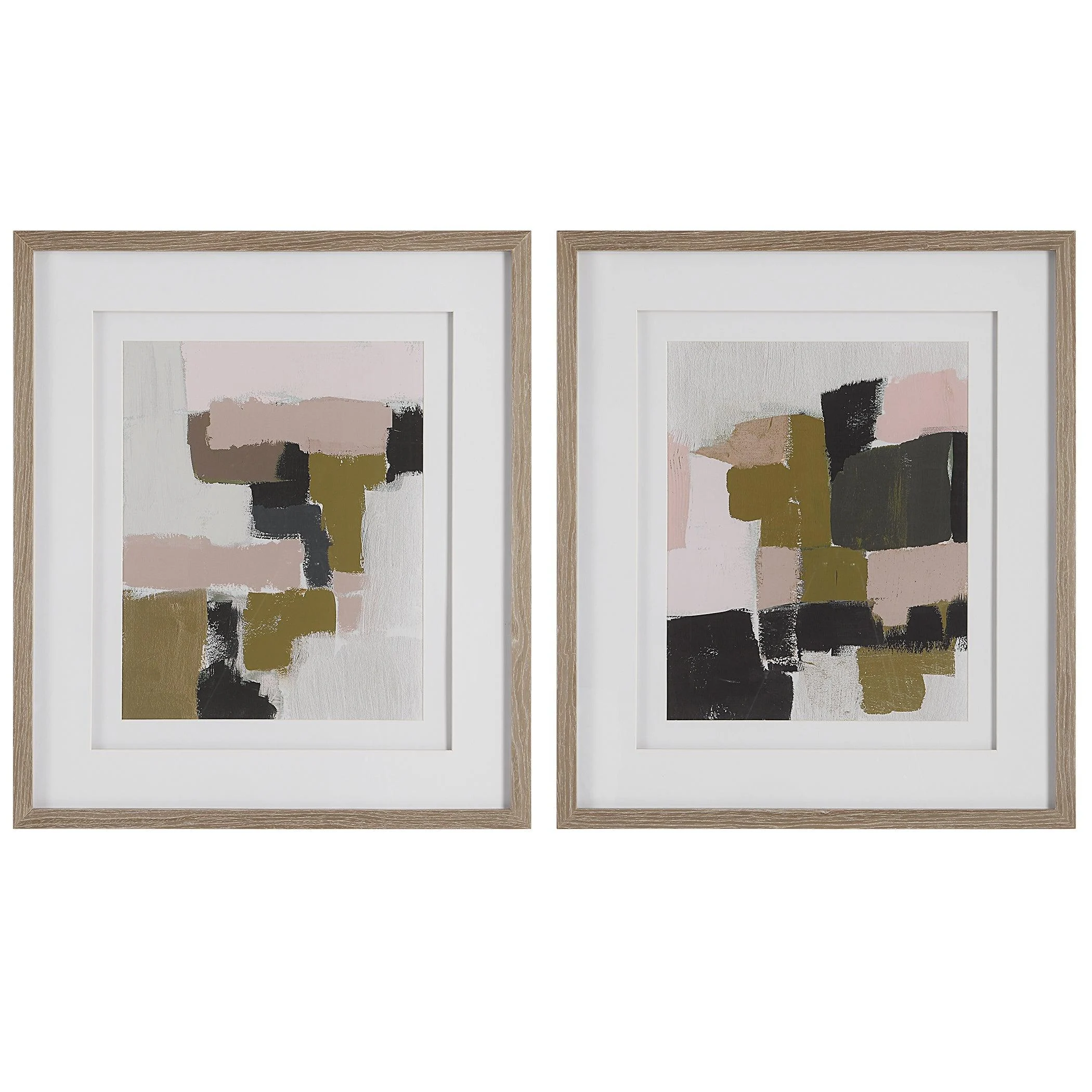 Color Block Framed Prints // Set of 2
