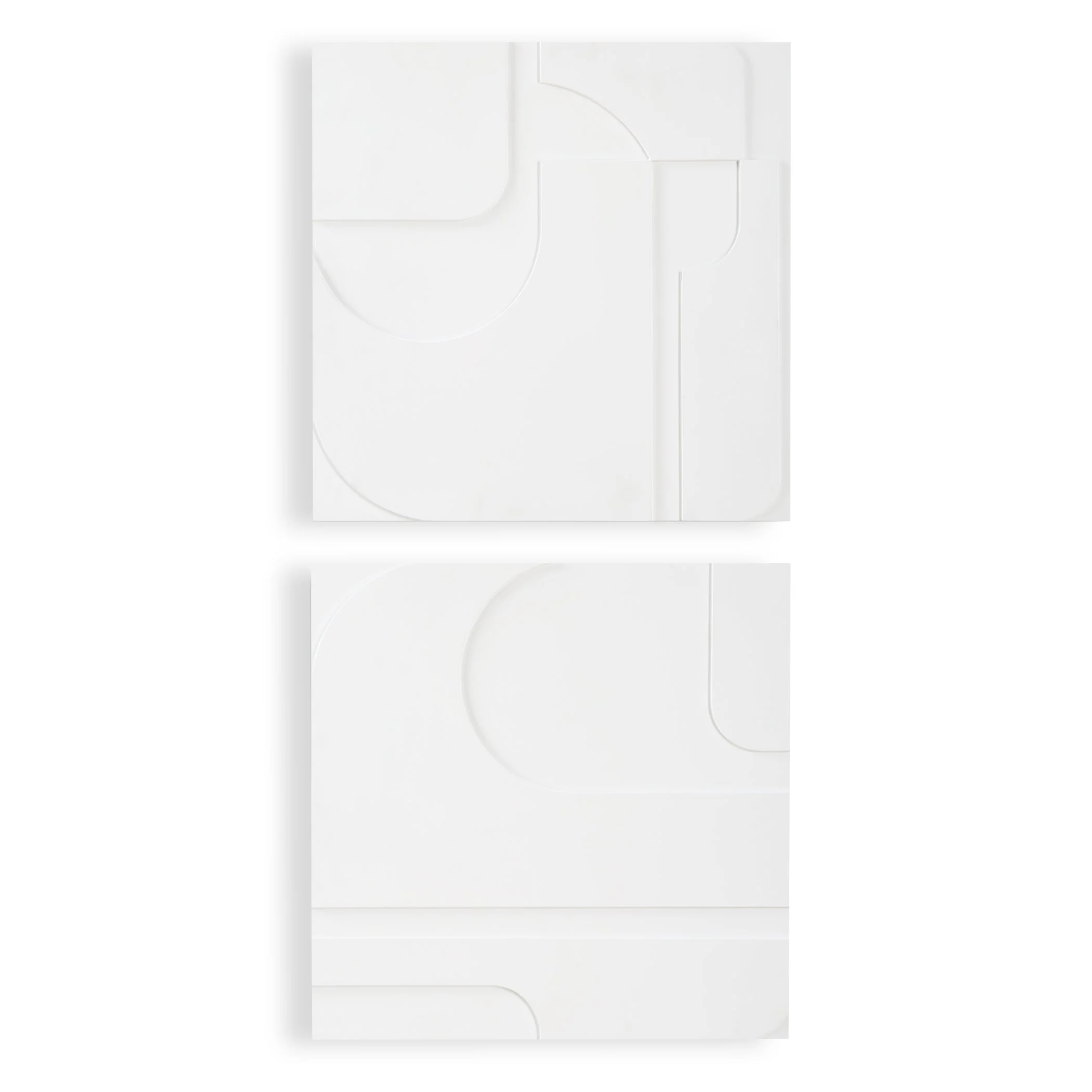 Contours White Wall Decor // Set of 2