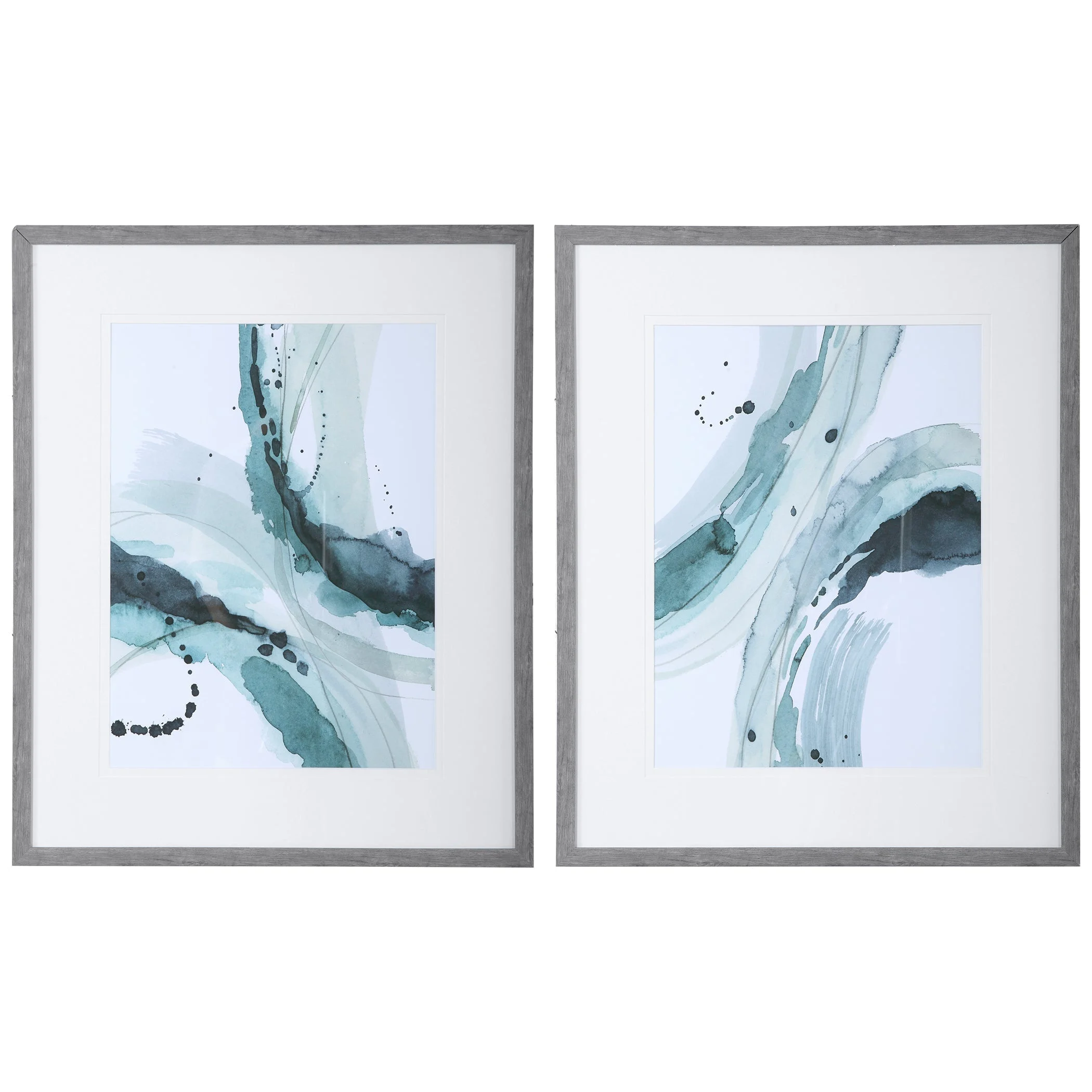 Depth Abstract Watercolor Prints // Set of 2