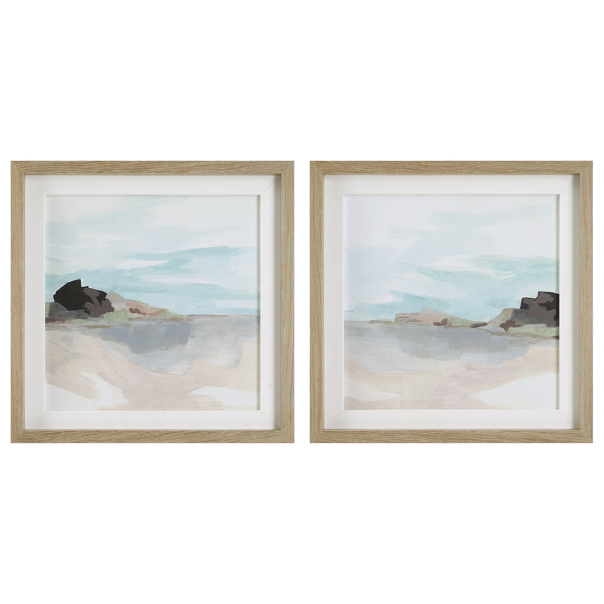 Glacial Coast Framed Prints // Set of 2