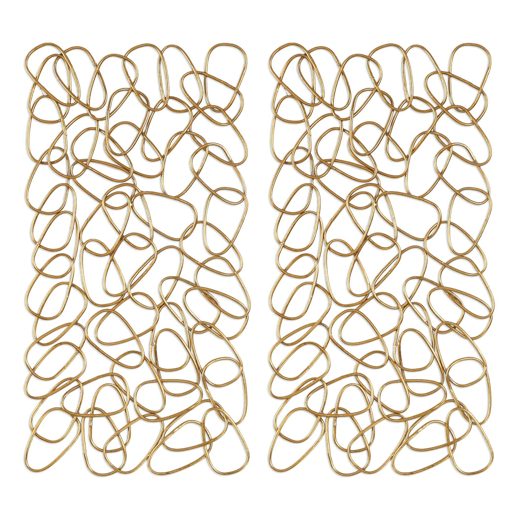 In The Loop Gold Wall Art // Set of 2