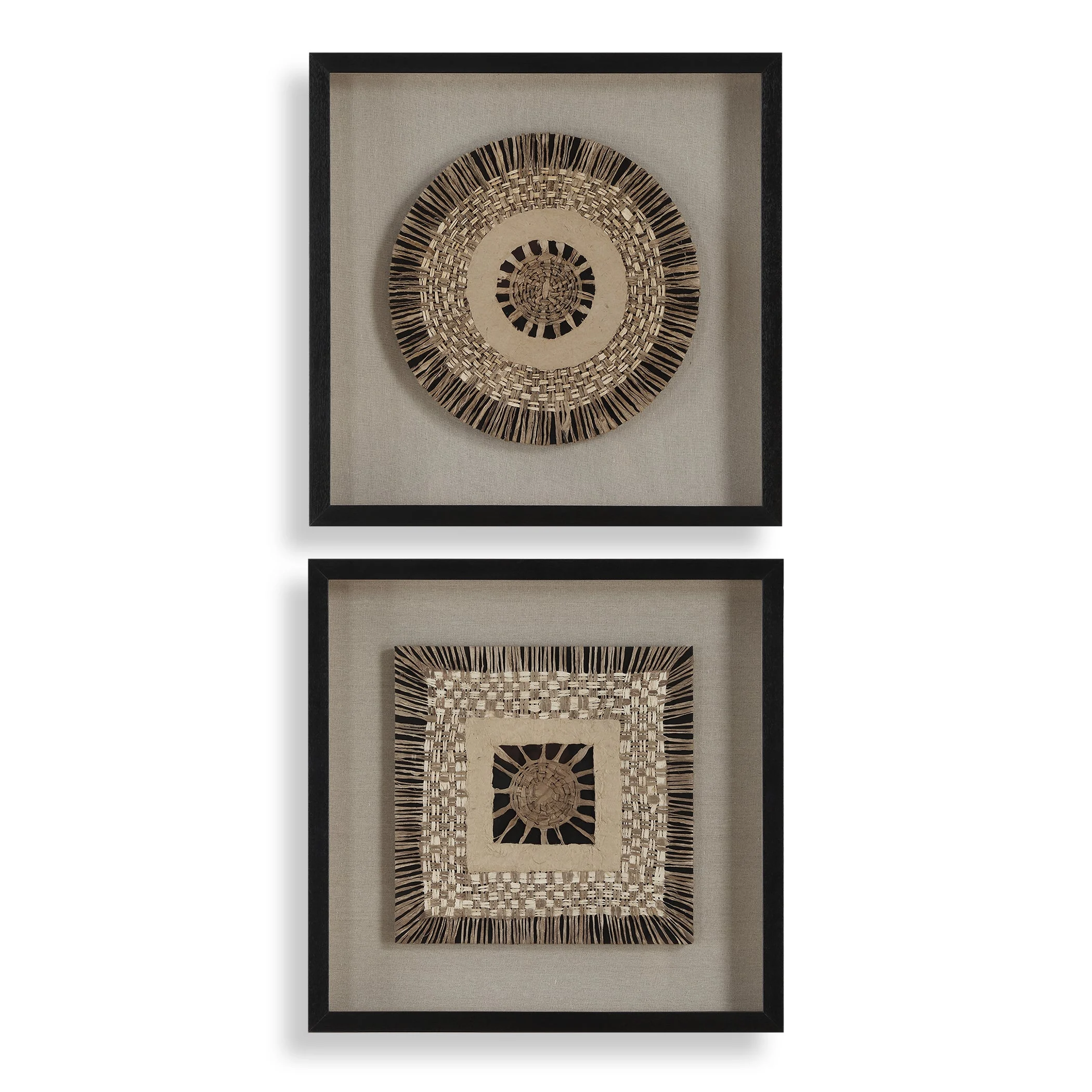 Intertwine Knit Paper Shadow Box // Set of 2