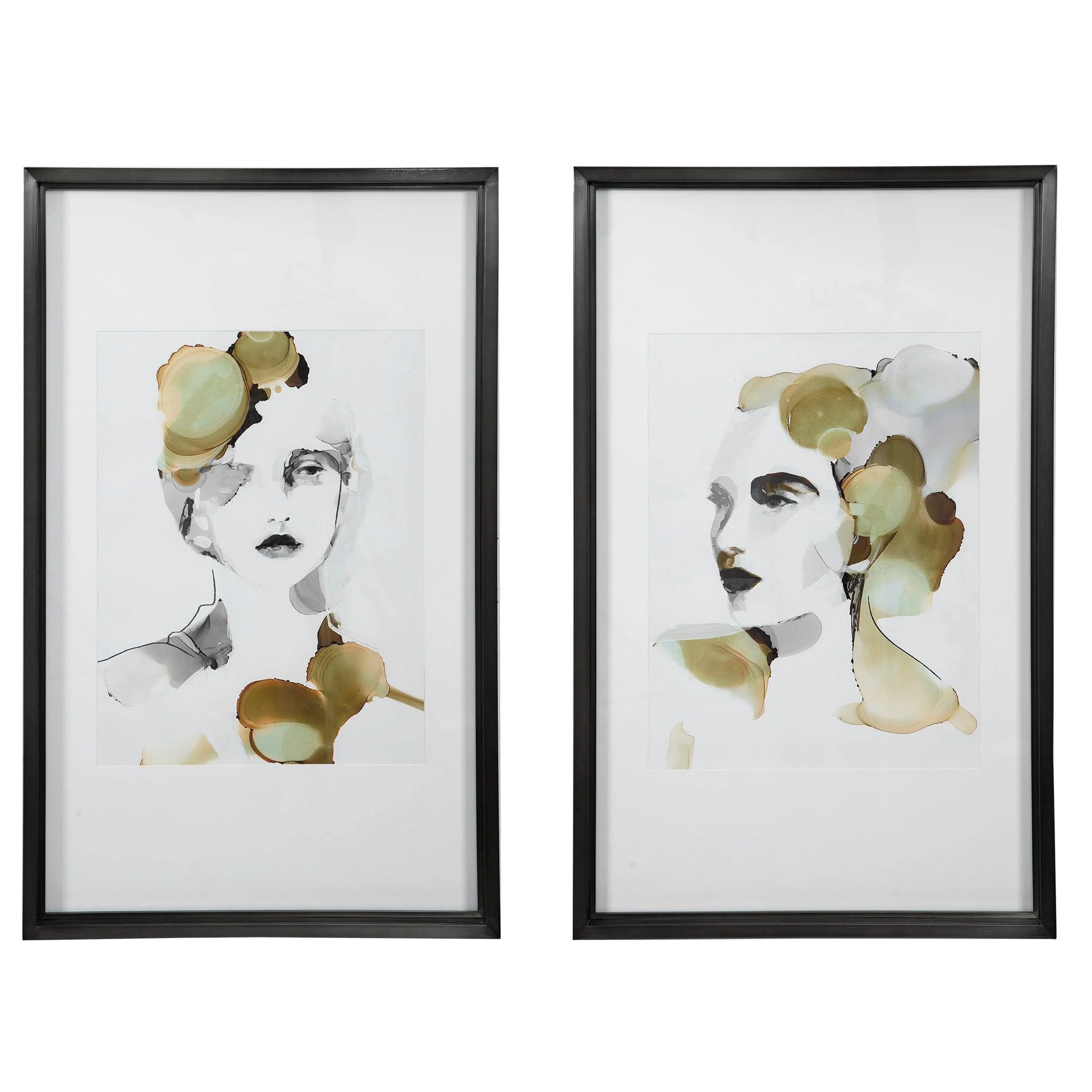 Organic Portrait Framed Prints // Set of 2