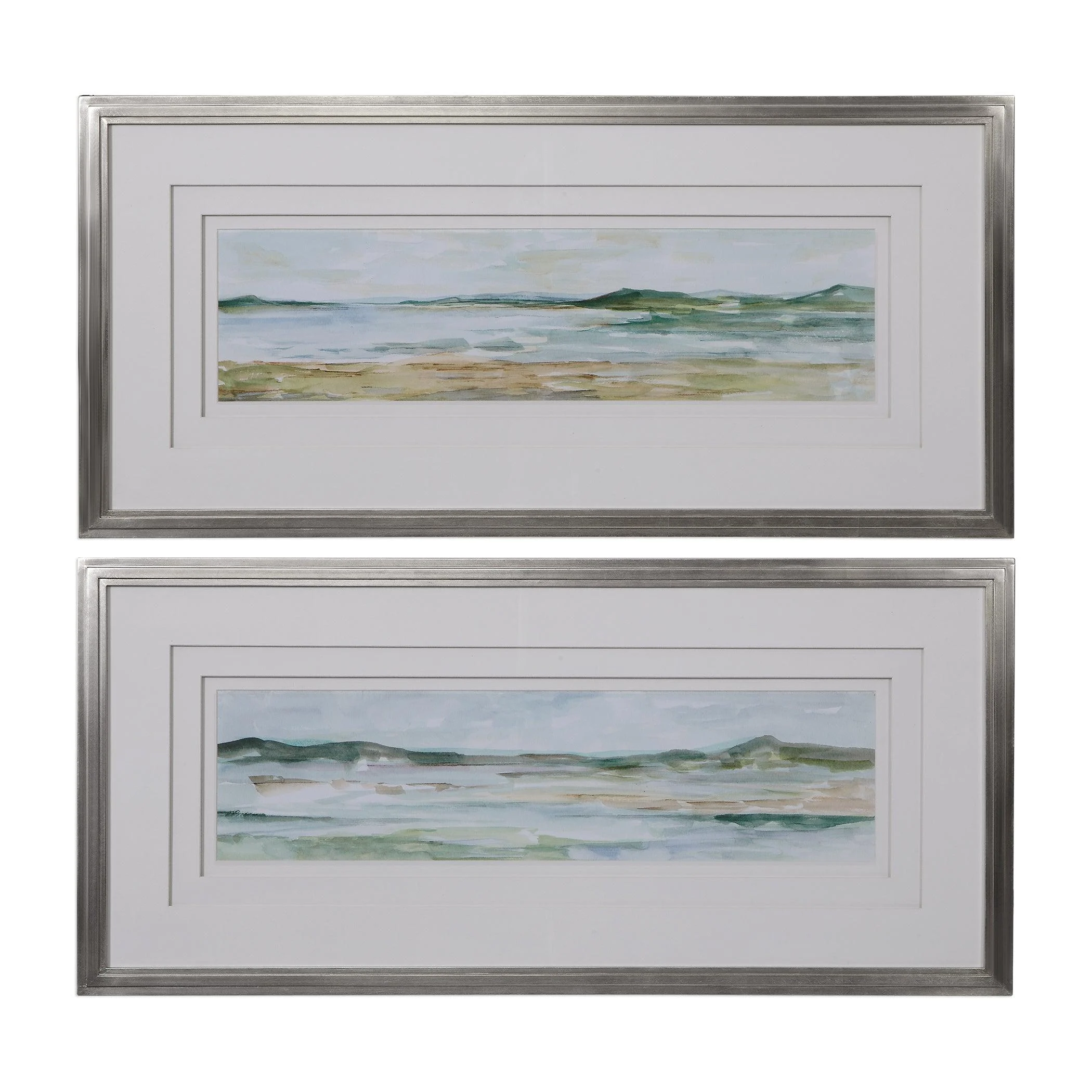 Panoramic Seascape Framed Prints // Set of 2