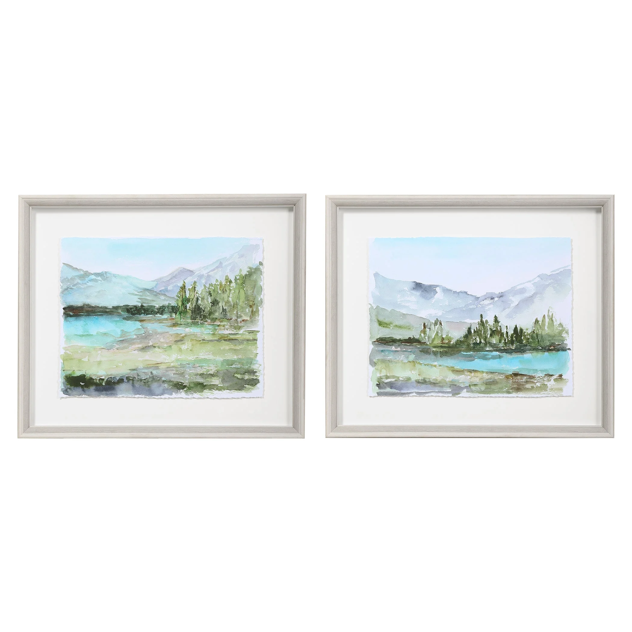 Plein Air Reservoir Watercolor Prints // Set of 2