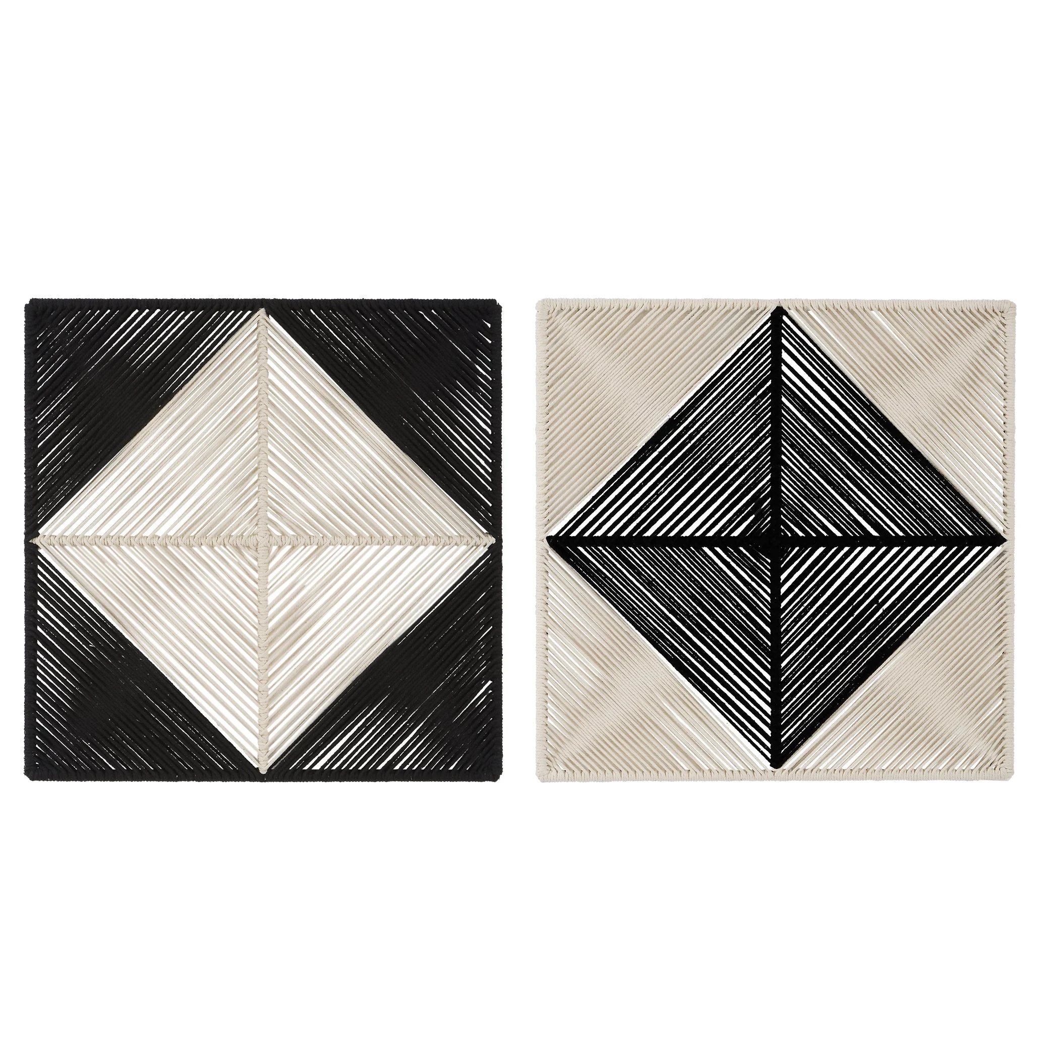Seeing Double Rope Wall Squares // Set of 2