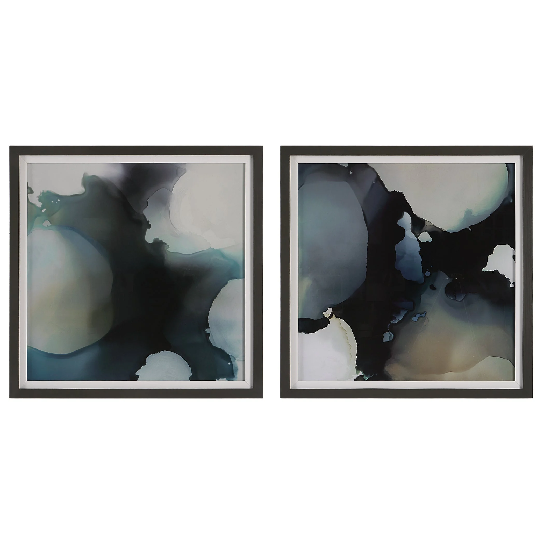 Telescopic Abstract Framed Prints // Set of 2