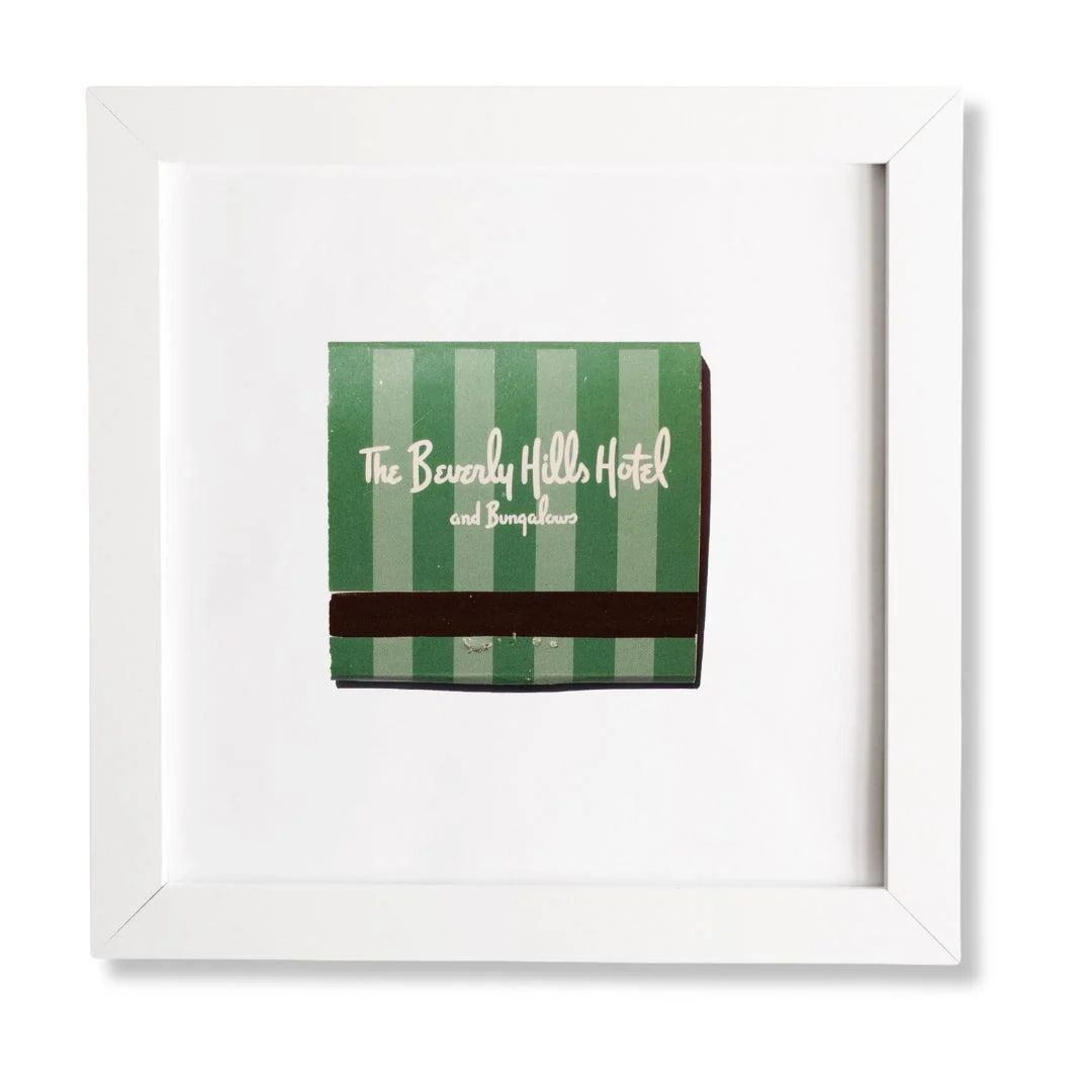 The Beverly Hills Hotel Match Print // White Frame