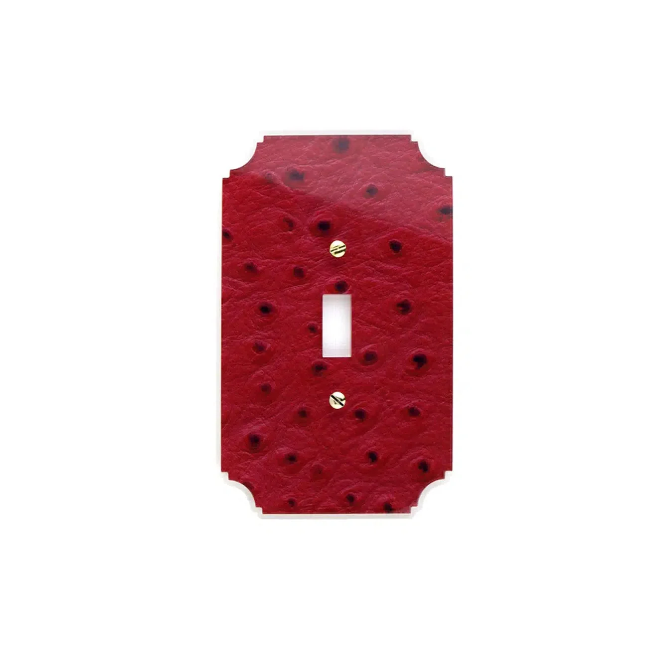 Acrylic Red Ostrich Switch Plate